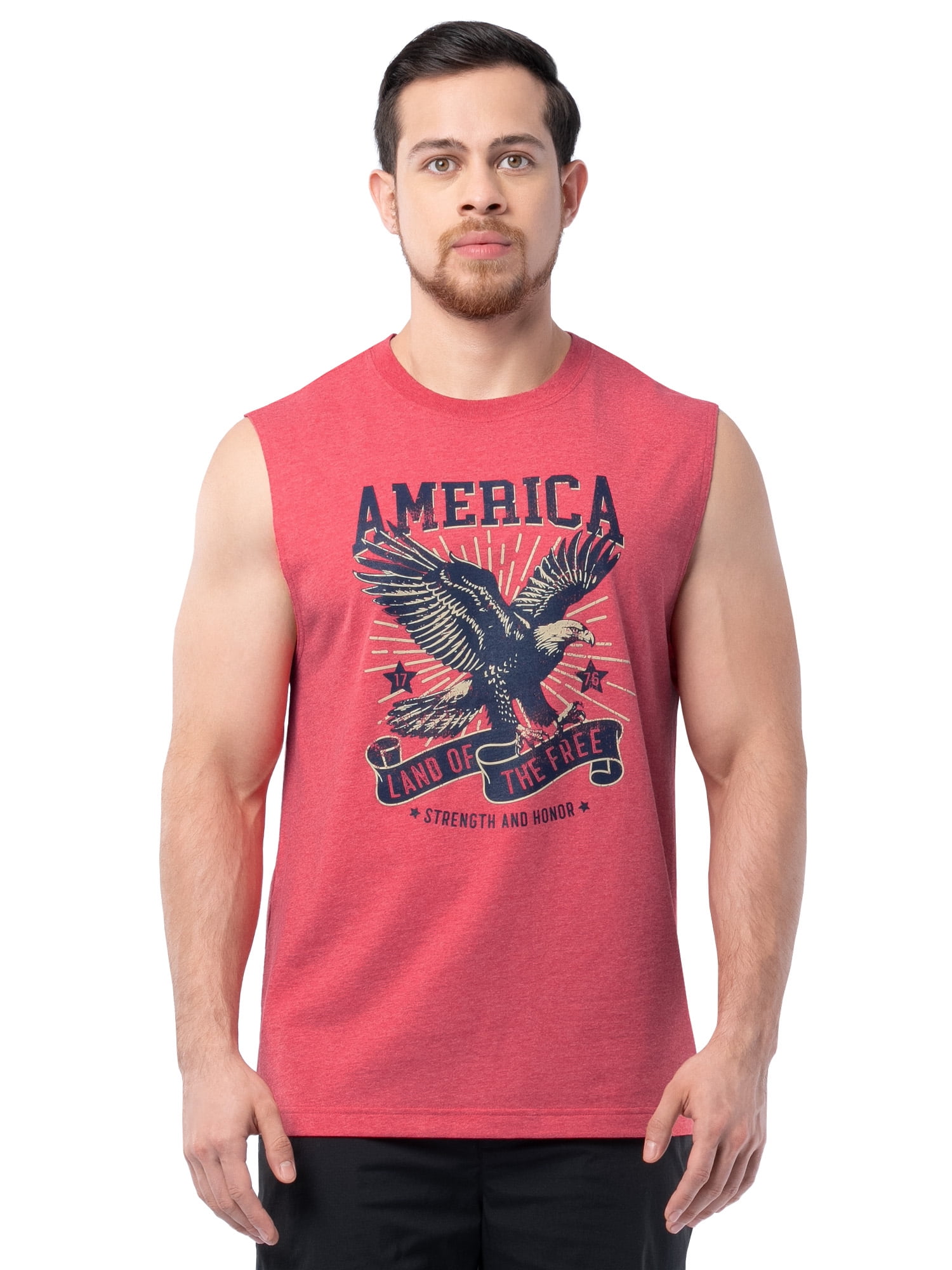 Way To Celebrate Men's Americana Graphic Muscle Tank Sizes S-5XL