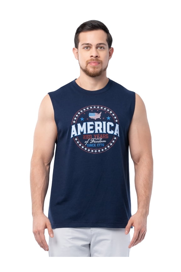 Men's America 250 Graphic Muscle Shirt, Sizes XS-5XL