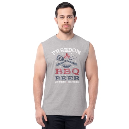 Way To Celebrate Men's 4th of July Americana Graphic Muscle Shirt Tank Top, Sizes XS-5XL