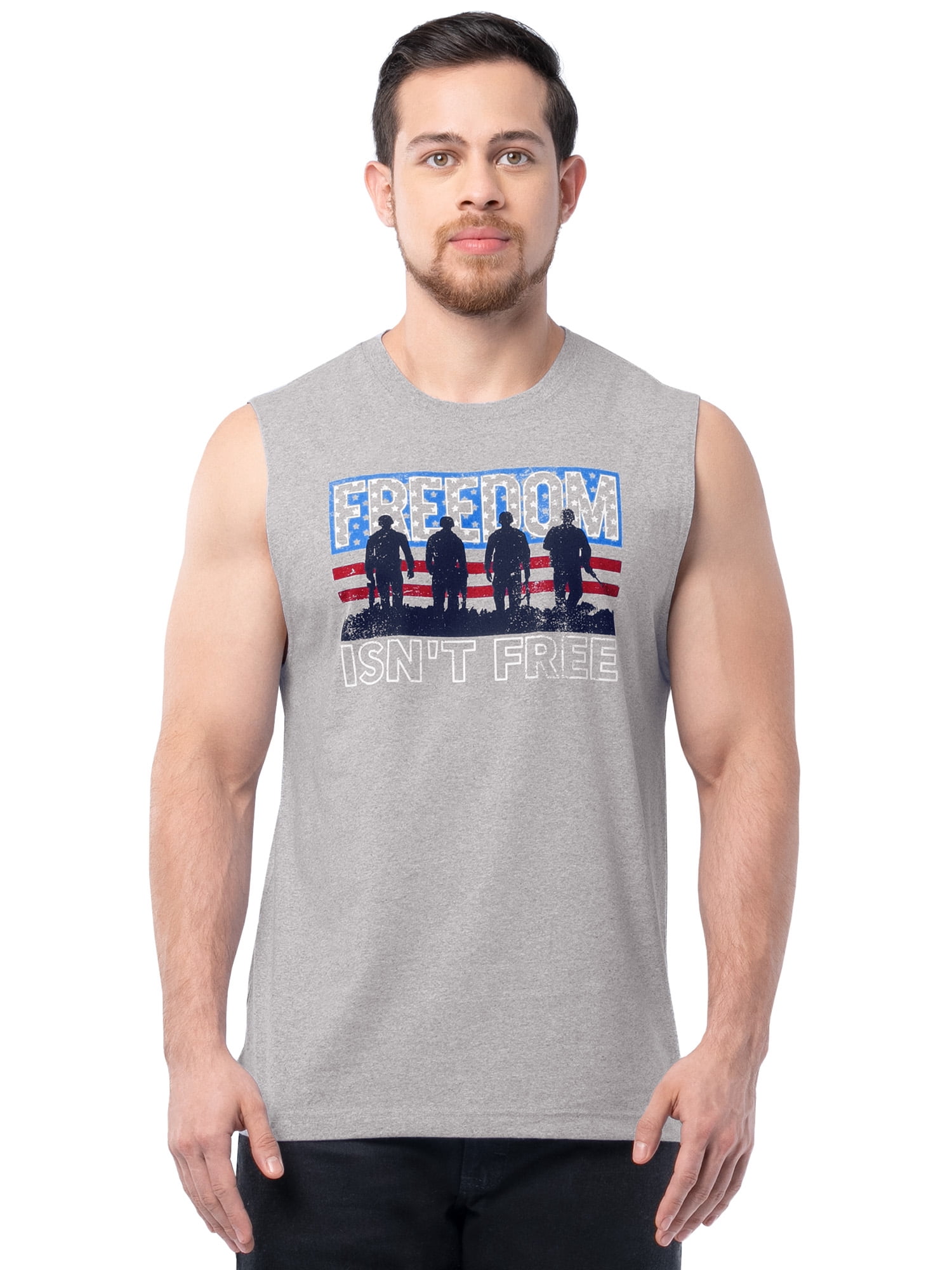 Way to Celebrate Men's 4th of July Americana Graphic Muscle Shirt Tank Top, Sizes XS-5XL