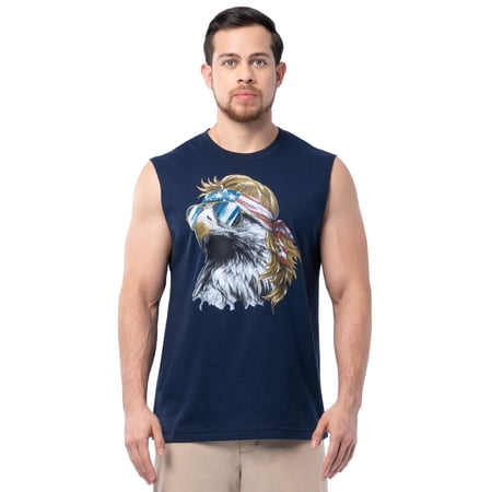 Way To Celebrate Men's 4th of July Americana Graphic Muscle Shirt Tank Top, Sizes XS-5XL