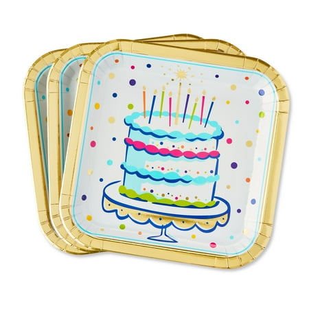 Way To Celebrate Everyday Birthday Lightweight Disposable Paper Plates, (1 Pack)