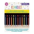 thumbnail image 1 of Multicolor Flame Birthday Candles and Holders, 12ct, Unique, 1 of 5