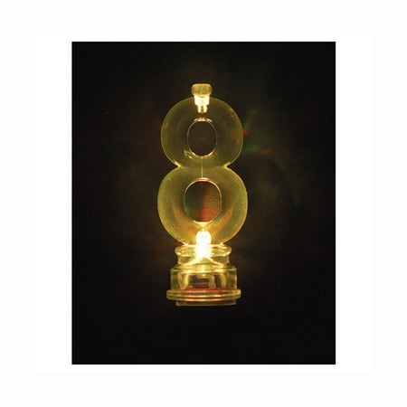 Multicolor Number 8 Flashing Birthday Candle Holder and Candles Set, 5 Pieces, by Way To Celebrate