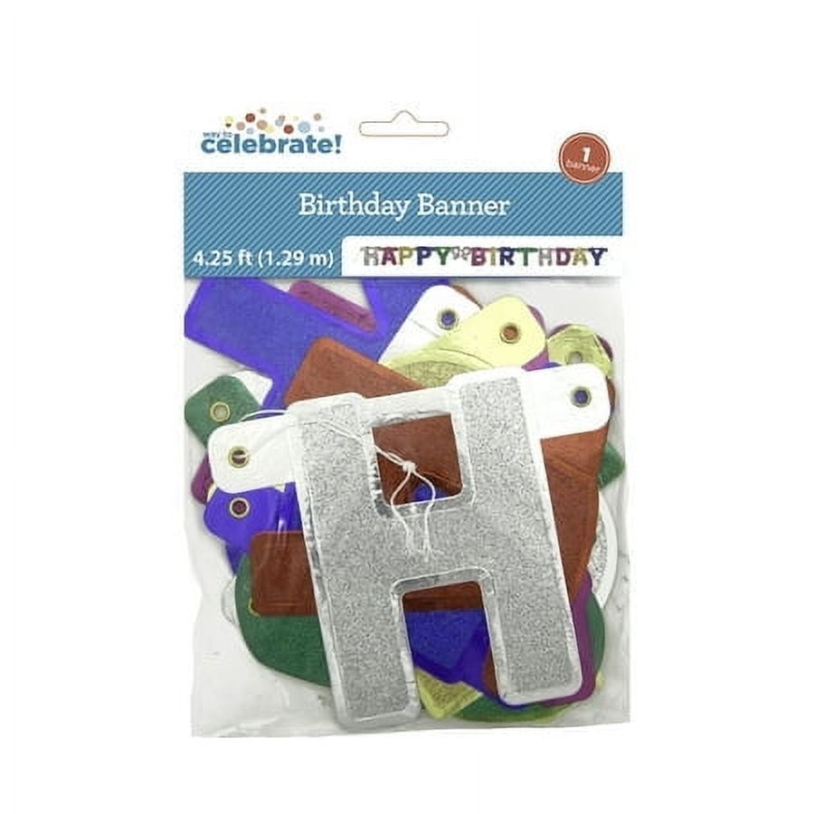 【値下げ歓迎】 Happiest Birthday フルセット Way To Celebrate Multicolor Happy Birthday Banner 4.25ft long for