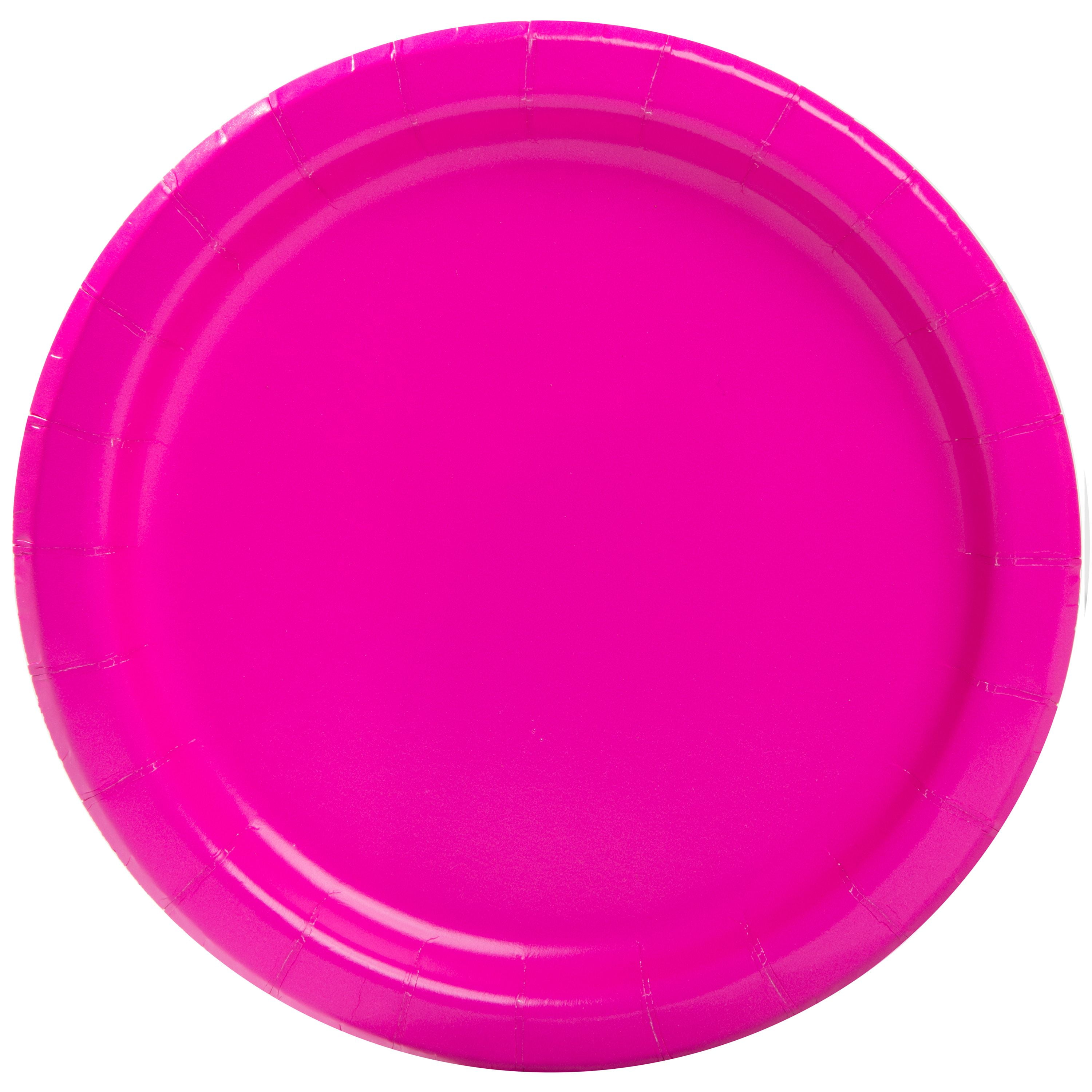 Sparksettings Pink Disposable Paper Dessert Plates 6 3/4 Inches