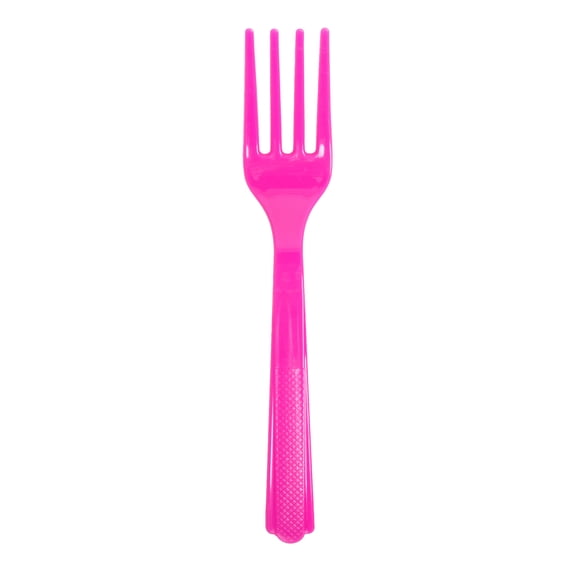 24 Count Pink Disposable Plastic Forks by Way To Celebrate