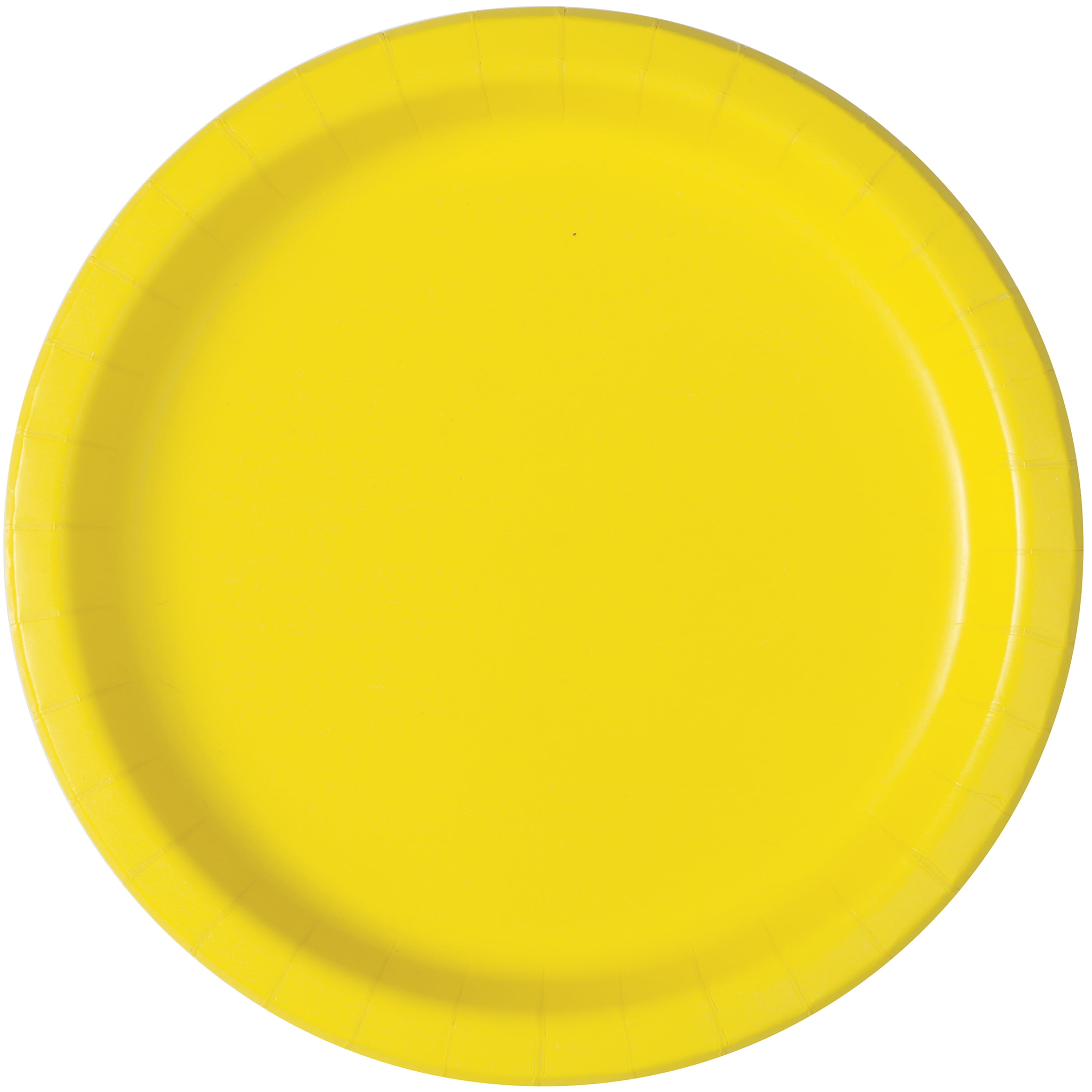 Way to Celebrate! Neon Yellow Paper Dessert Plates, 7in, 70ct - Walmart.com