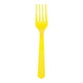 thumbnail image 1 of Disposable Plastic Forks, Neon Yellow, 24 Count, by Way To Celebrate, 1 of 8
