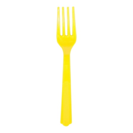 24CT Yellow Disposable Plastic Forks by Way To Celebrate