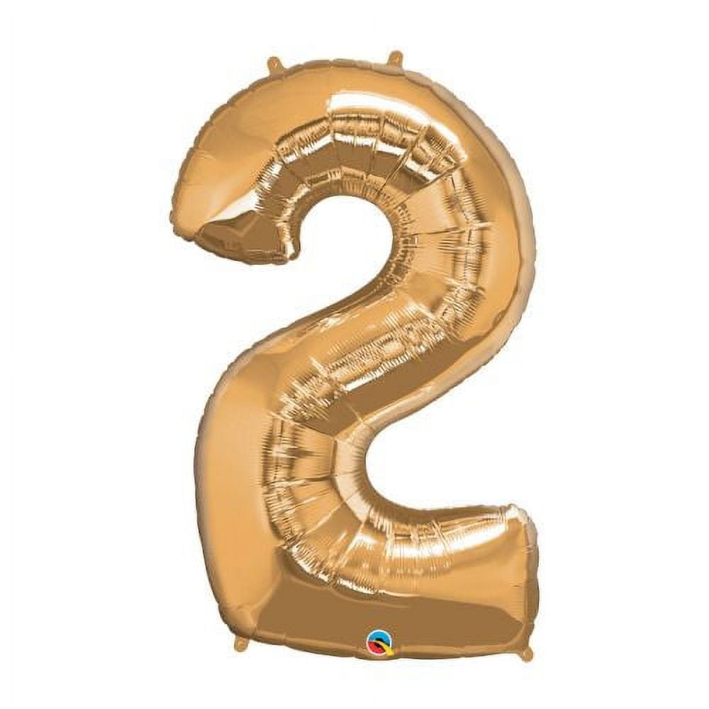 Way to Celebrate 43" Number 2 Gold Balloon