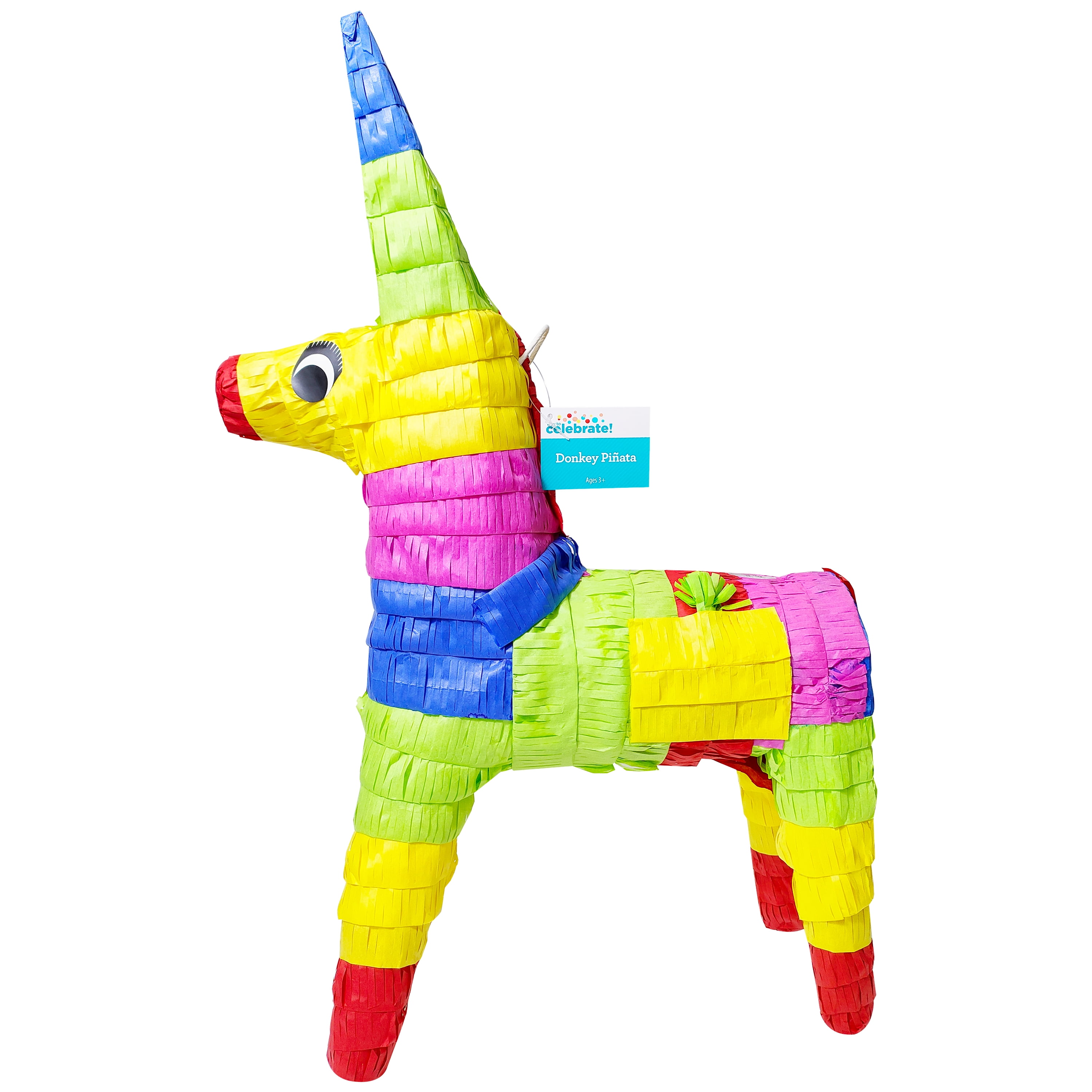 Rainbow Glitter Donkey Fiesta Piñata Enamel Lapel Pin
