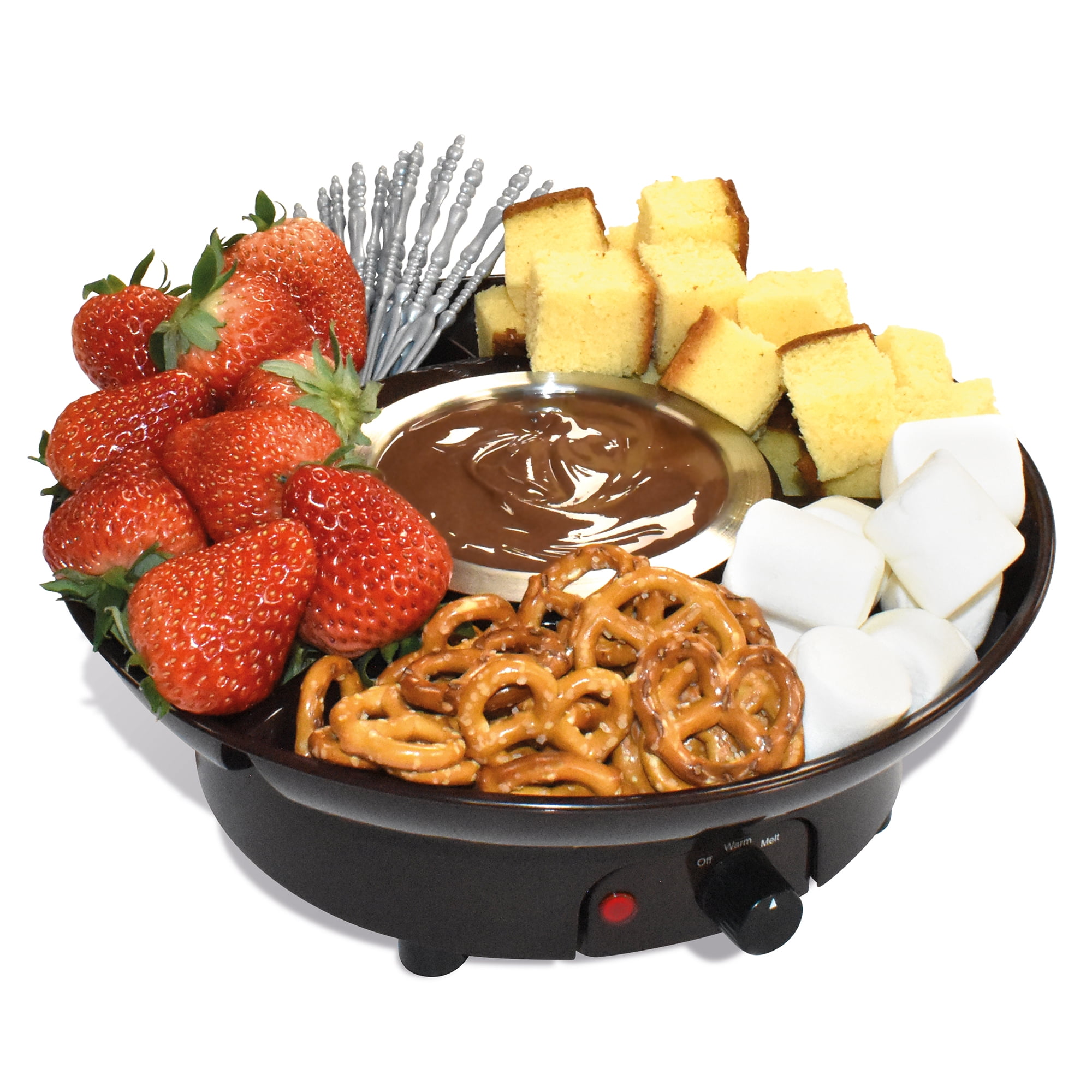 Electric Chocolate Warmer Party Dip Fountain Fondue Cheese Melting Pot 25 W