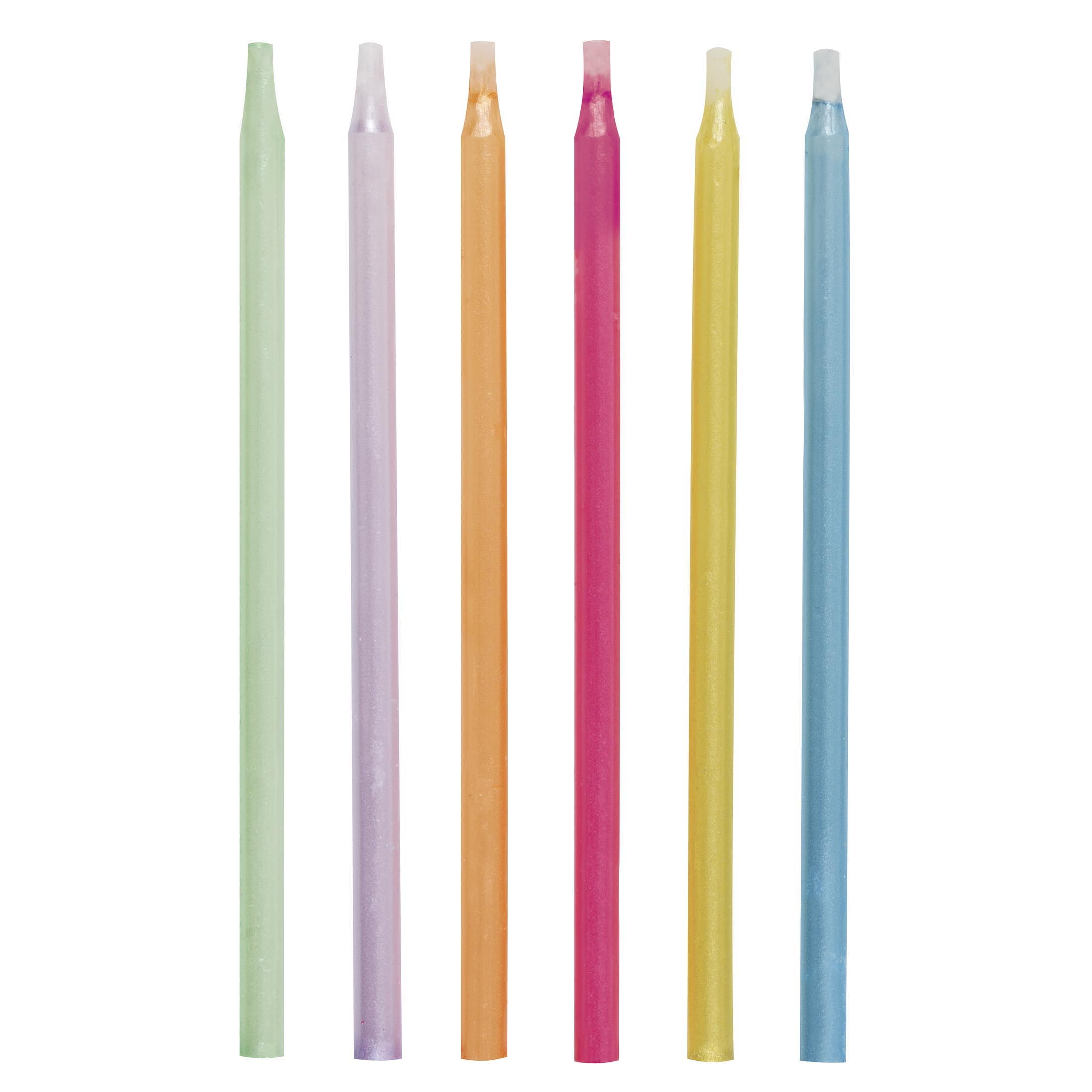 Way to Celebrate! Pastel Stick Birthday Candles, 12ct