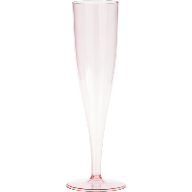 Way to Celebrate Pink Plastic Champagne Glasses 4 Ct, 5 Ounces