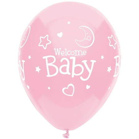 Way to Celebrate Welcome Girl 12" Balloons, 8pk