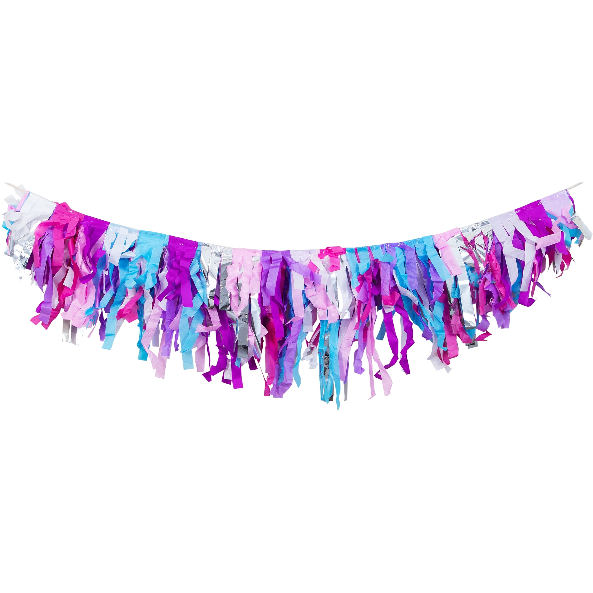 Pink and blue on sale tassel garland