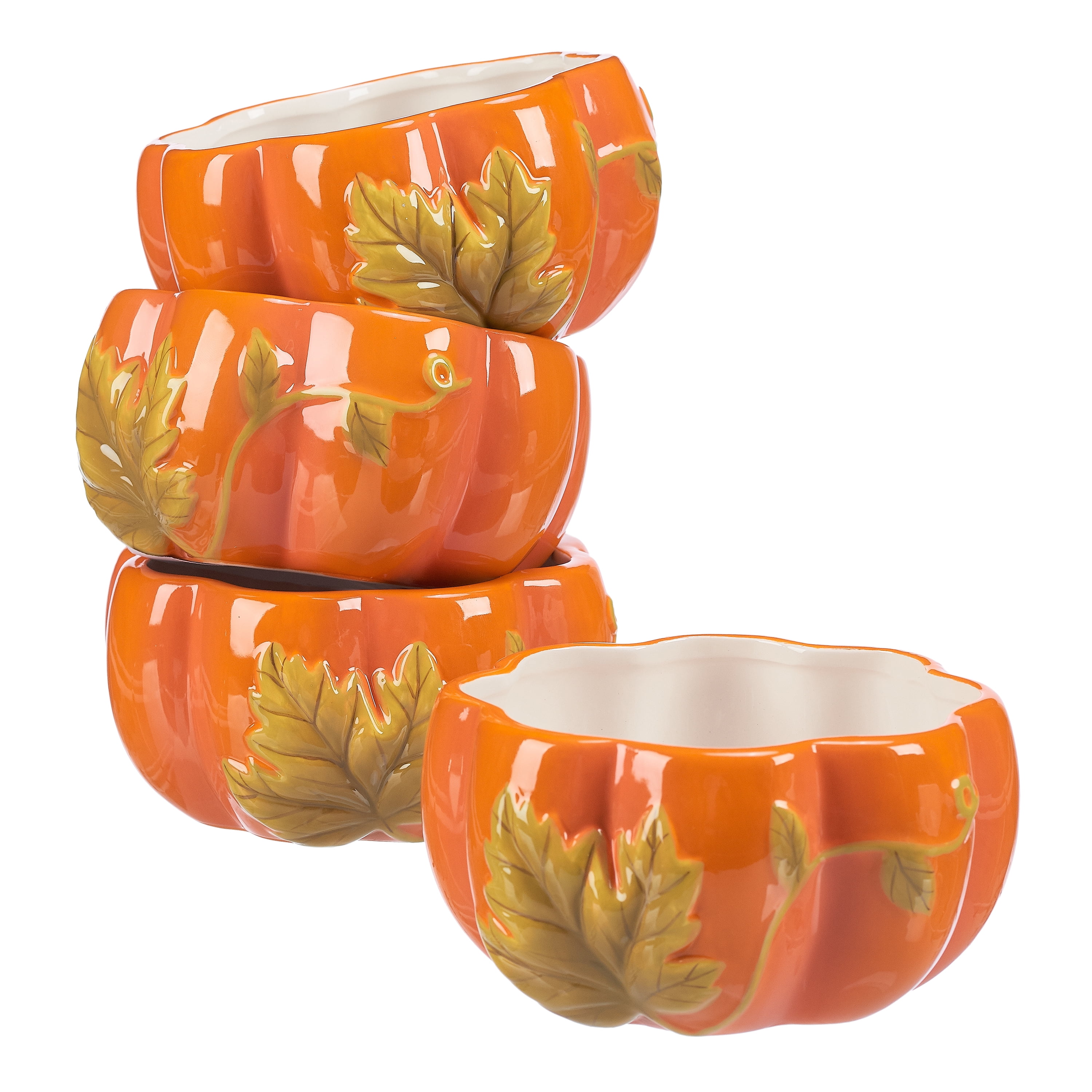 Way to Celebrate Pumpkin 4Piece Soup Bowl Set