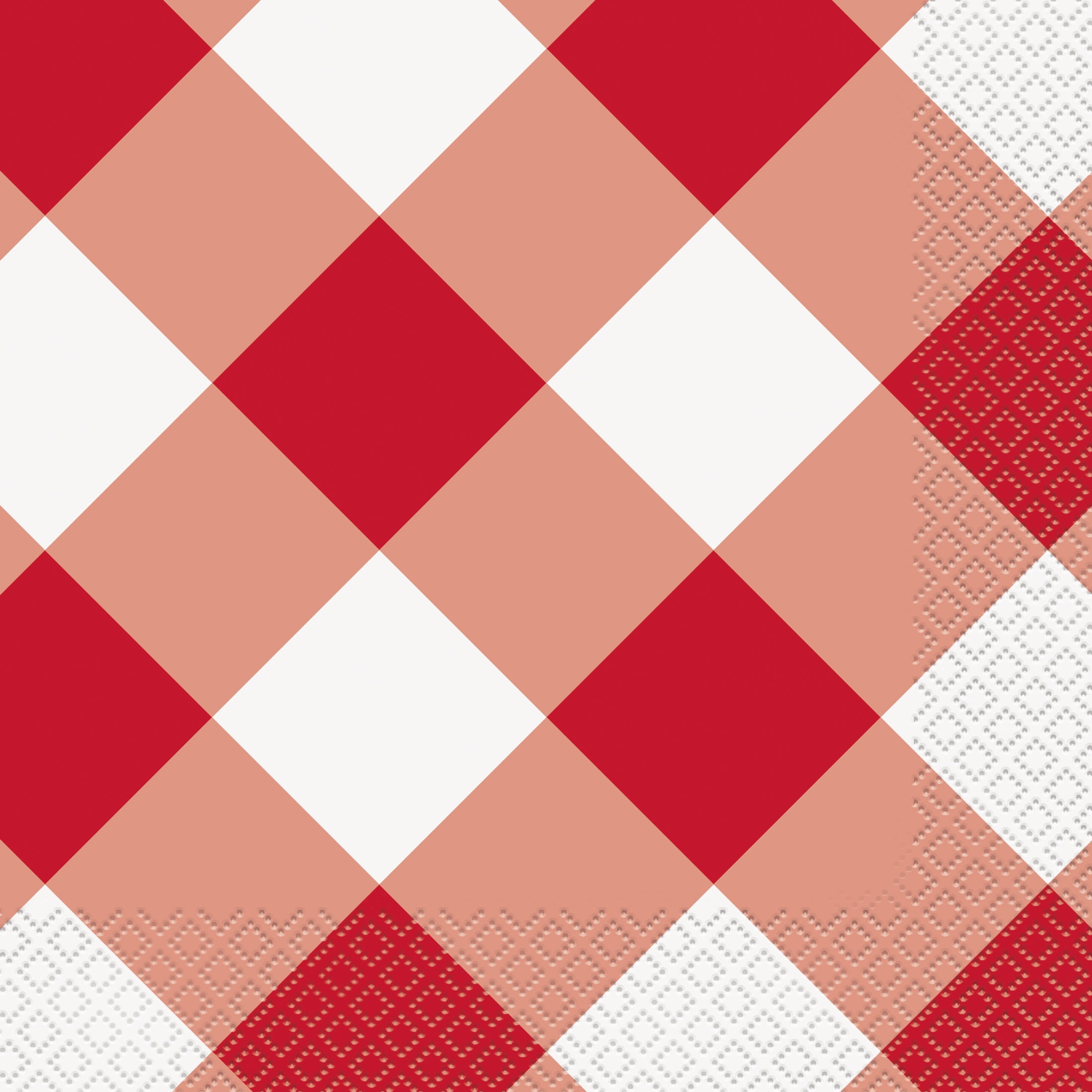Way to Celebrate! Red Buffalo Plaid Paper Luncheon Napkins, 6.5in, 20ct