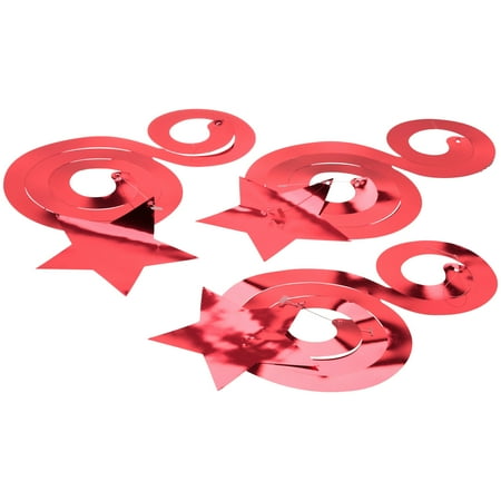 Way to Celebrate! Red Dizzy Danglers 3 pc Pack