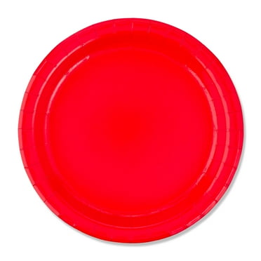 Disposable Paper Plates, 9", Red, 20 Count, by Way To Celebrate