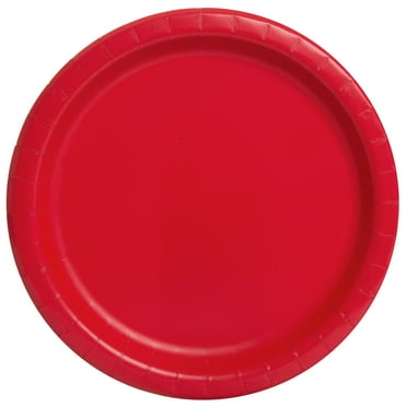 Disposable Paper Plates, 9", Red, 20 Count, by Way To Celebrate
