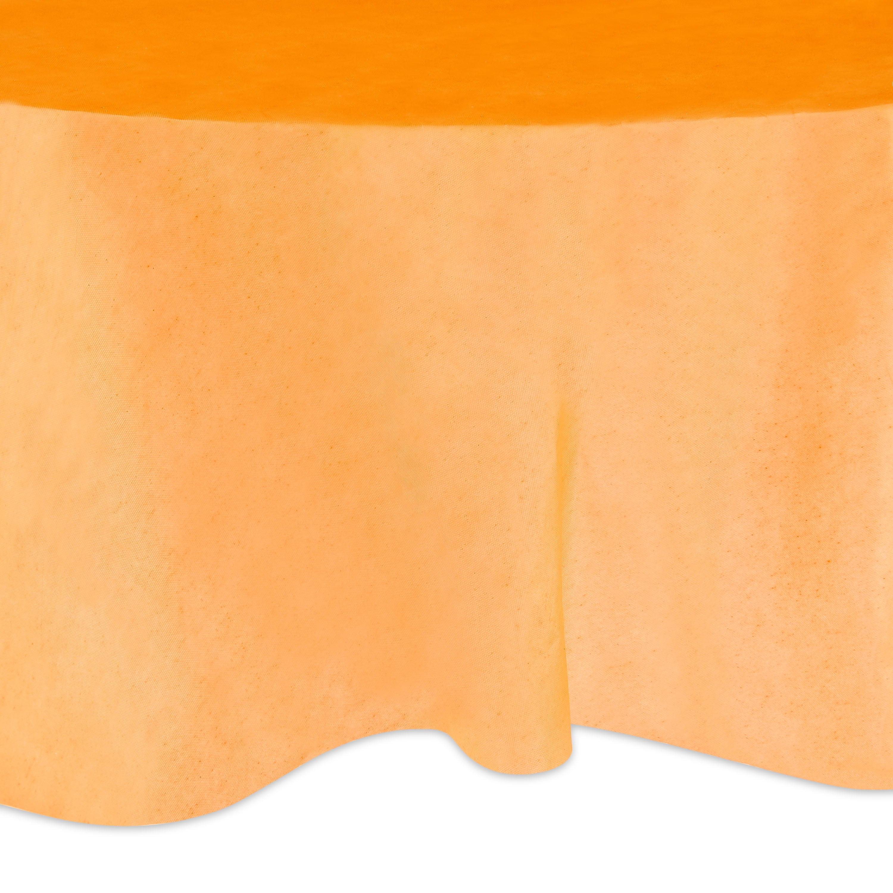 1CT 84IN Orange Round Plastic Table Cover by Way To Celebrate