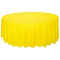 Way to Celebrate! Round Plastic Neon Yellow Table Cover, 84in