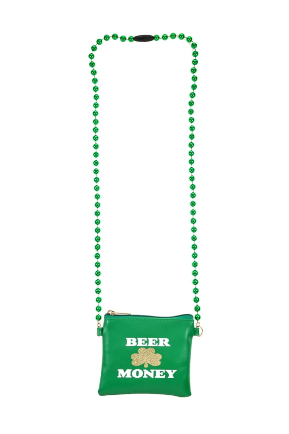 St. Patrick's Day Beer Money Necklace with Pouch, 1 Piece