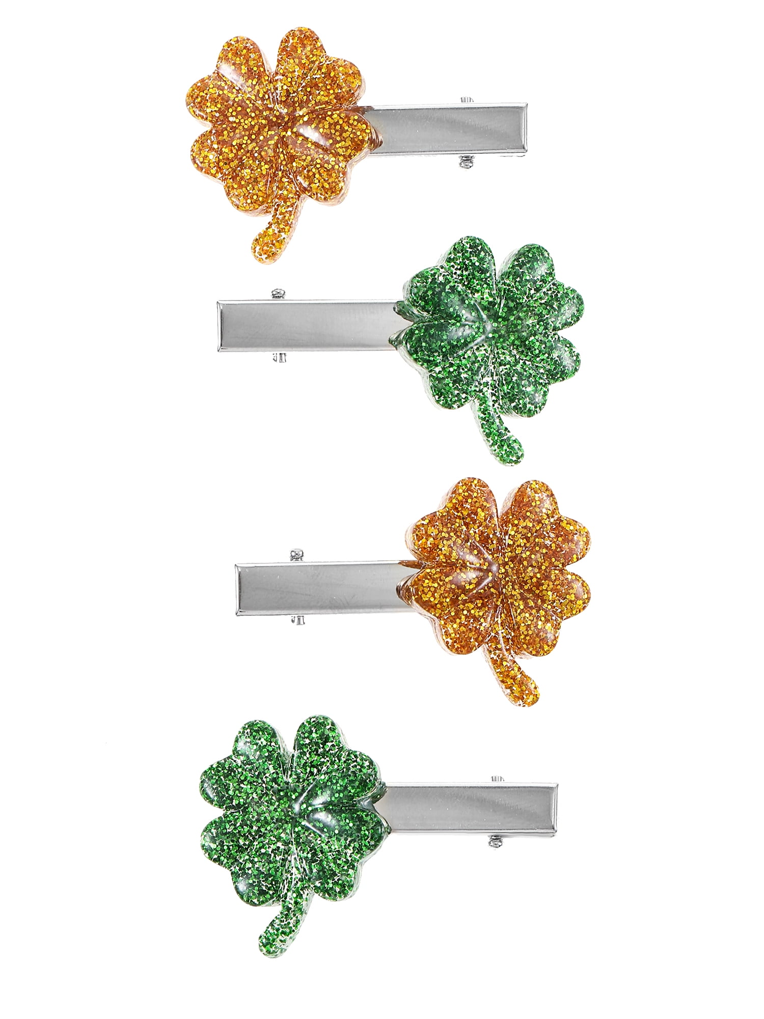 Way to Celebrate St. Patrick's Day Clover Hair Clips, 4 Pieces