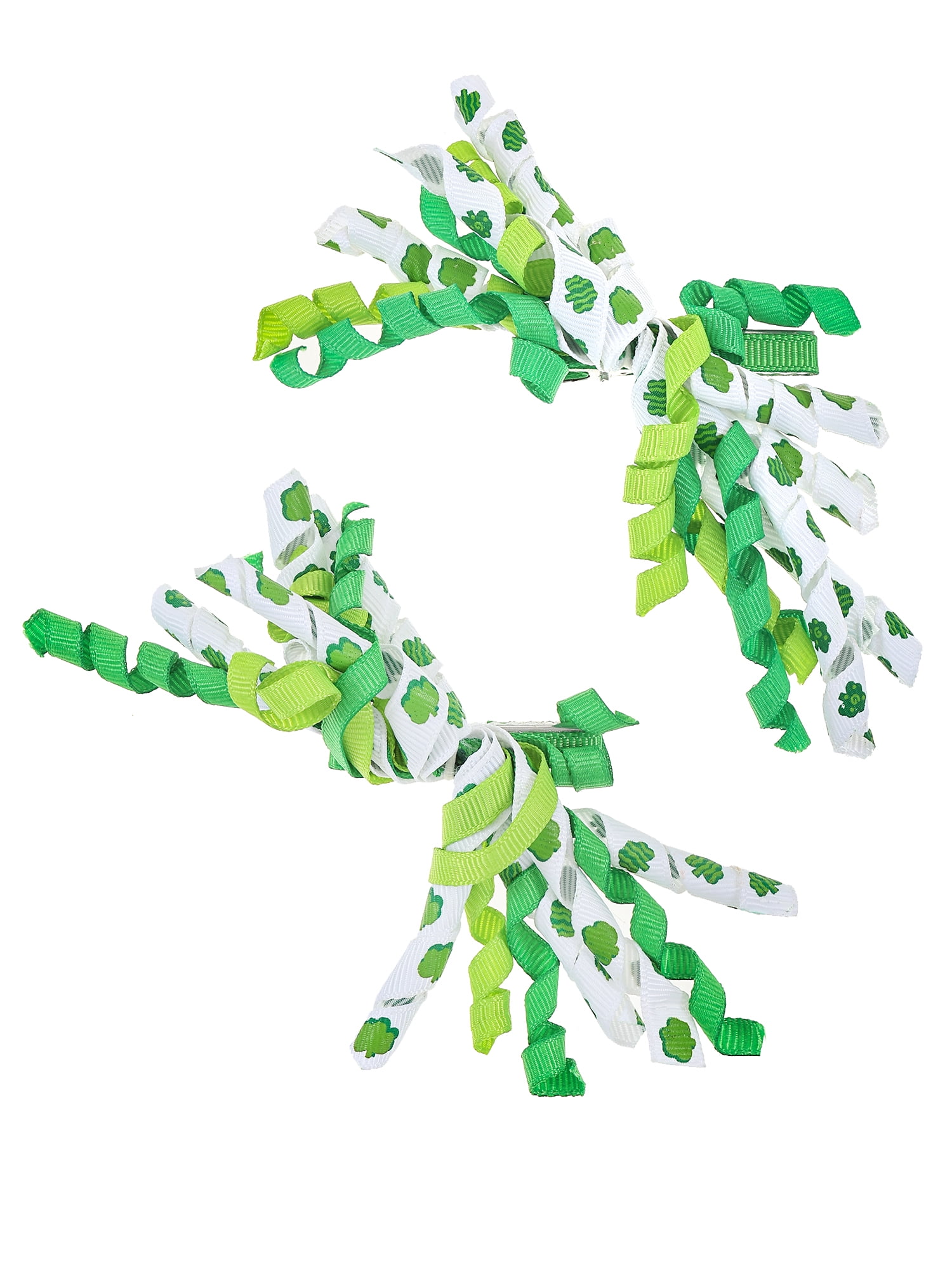 Way to Celebrate St. Patrick's Day Duo Ribbon Hair Bow, 2 Pieces