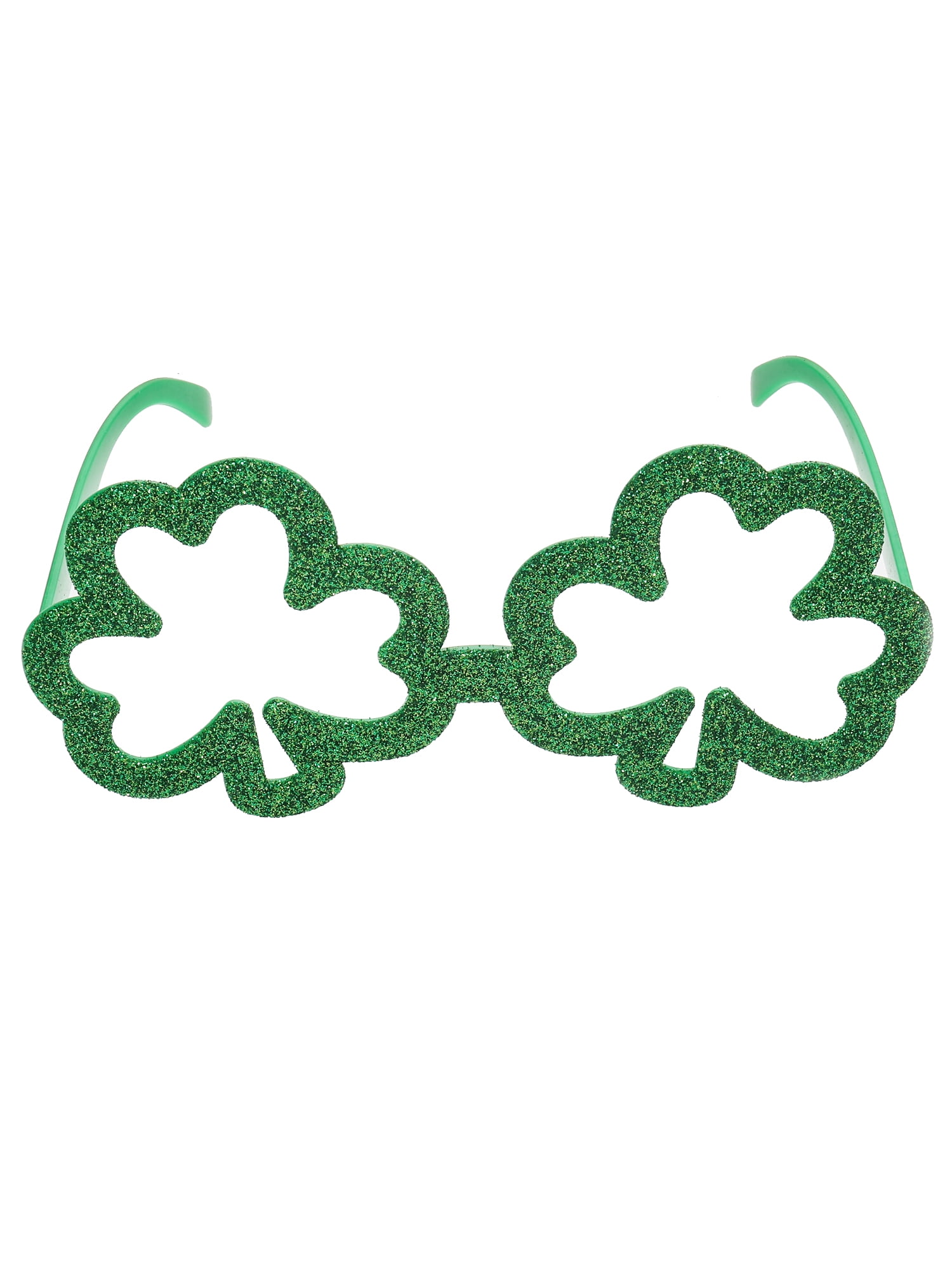 Way to Celebrate St. Patrick's Day Glitter Shamrock Glasses, 1 Piece