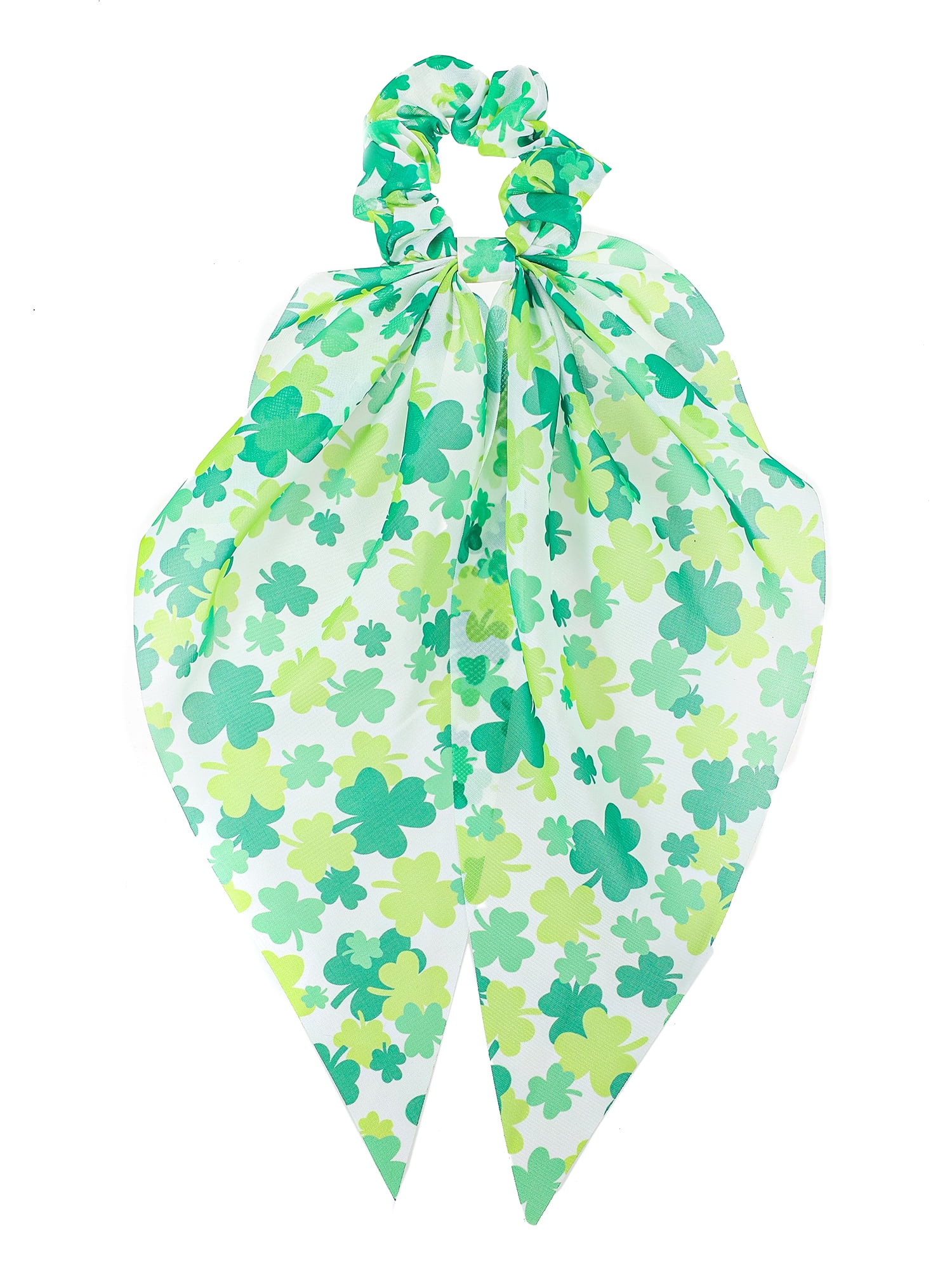 Way to Celebrate St. Patrick's Day Green Scarf Scrunchie, 1 Piece