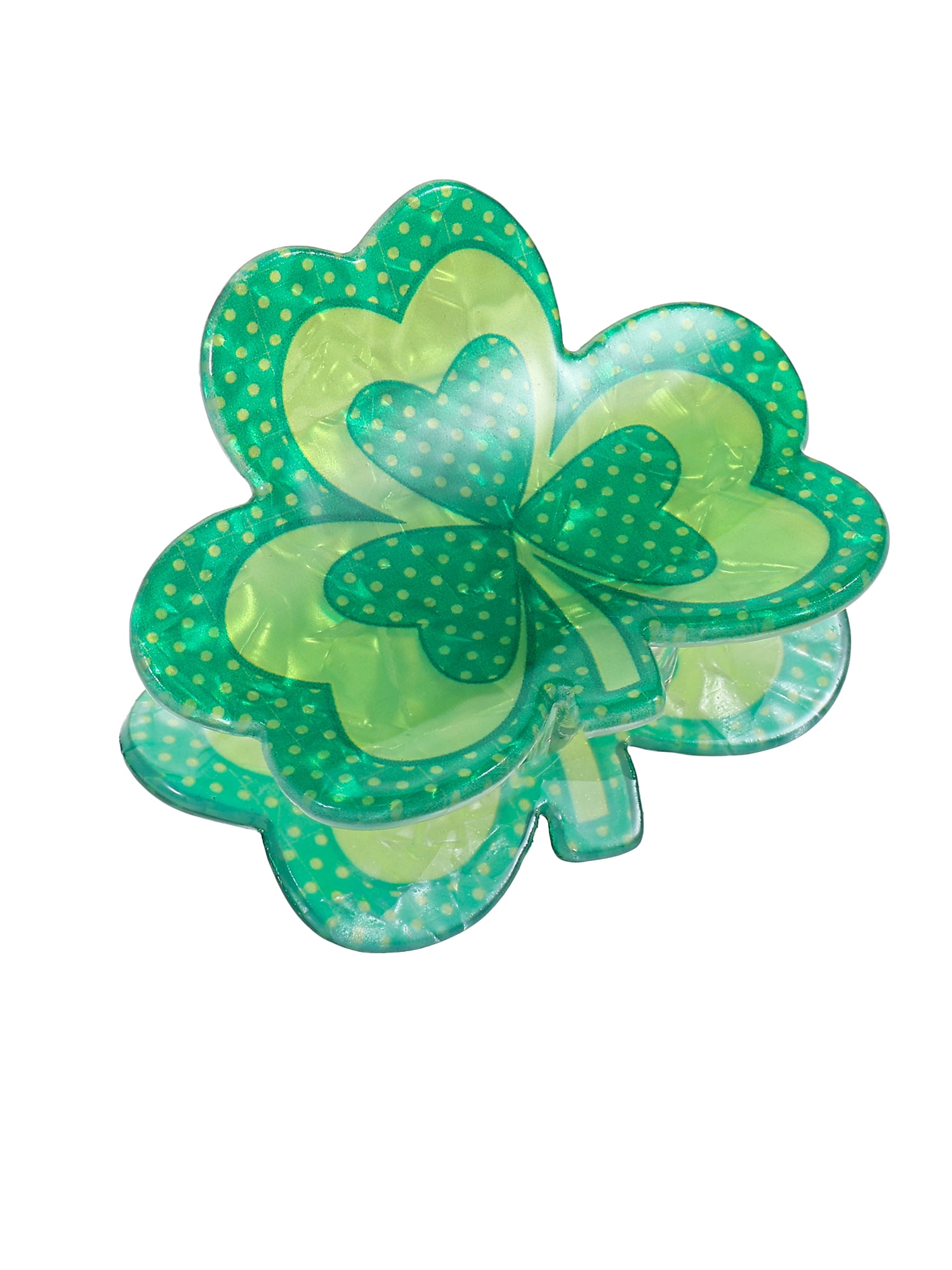 Way to Celebrate St. Patrick's Day Green Shamrock Claw Clip, 1