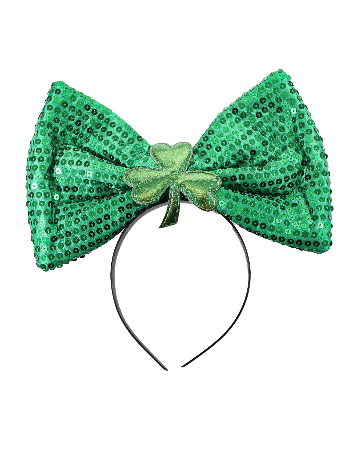 Way to Celebrate St. Patrick's Day Large Sequin Bow Headband, 1 Piece