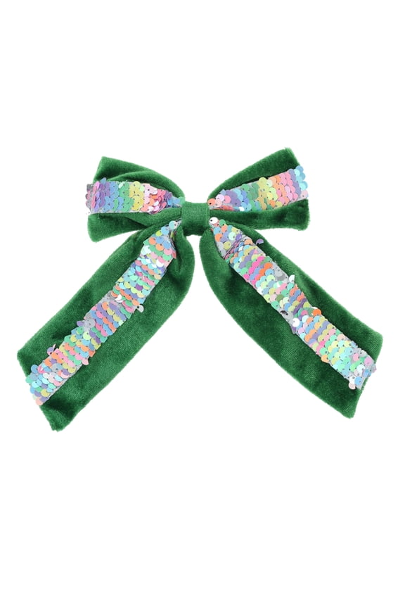 St. Patrick's Day Print Fabric Hair Bow, 1 Piece