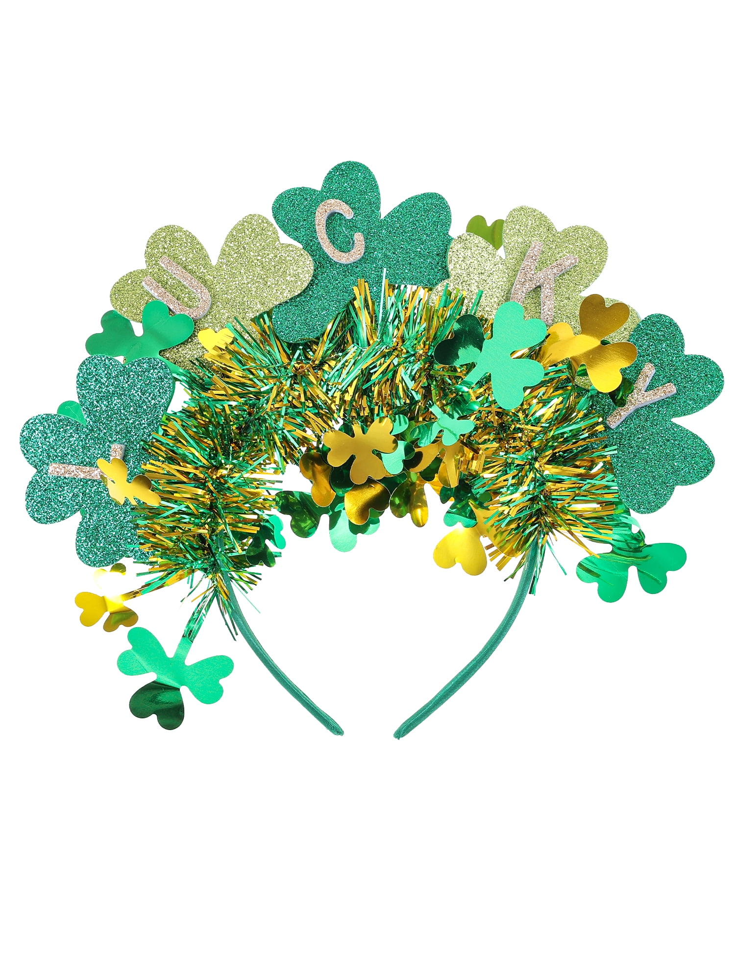 Way to Celebrate St. Patrick's Day Tinsel Clover Headband, 1 Piece