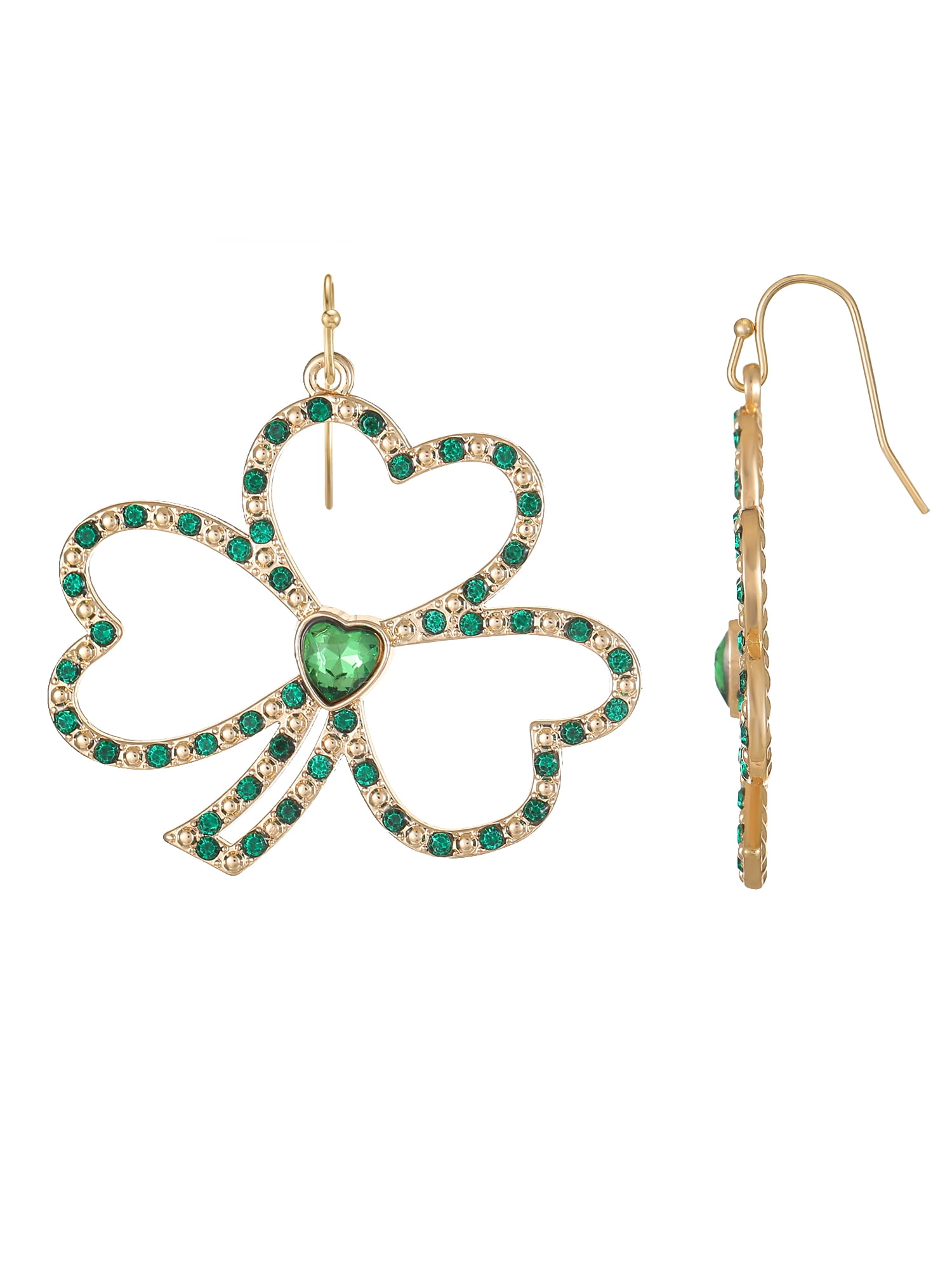 Way to Celebrate St. Patrick's Day Leaf Shamrock Earring, 1 Pair