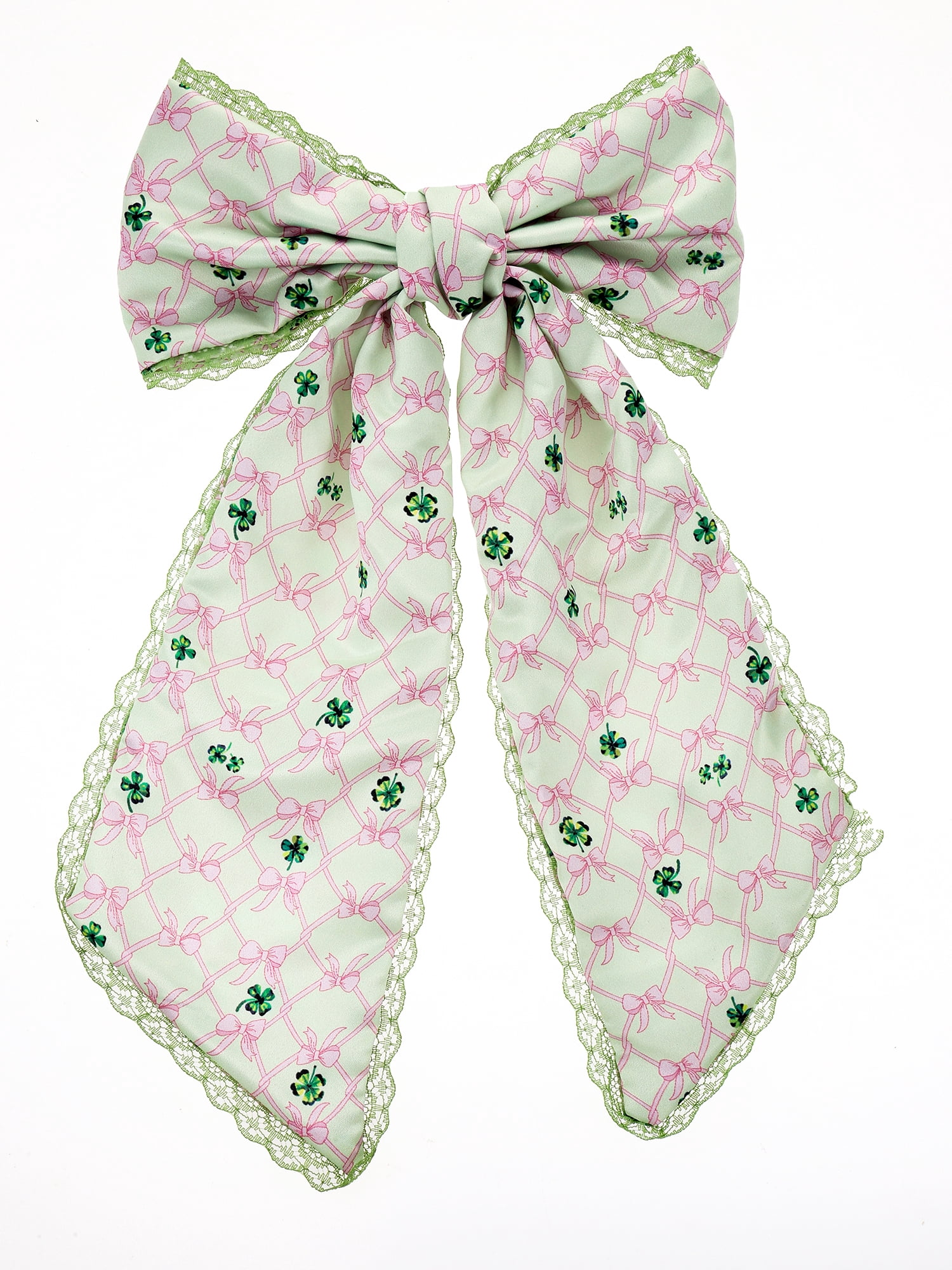 Way to Celebrate St. Patrick's Day Green and Pink Hairbow, 1 Piece