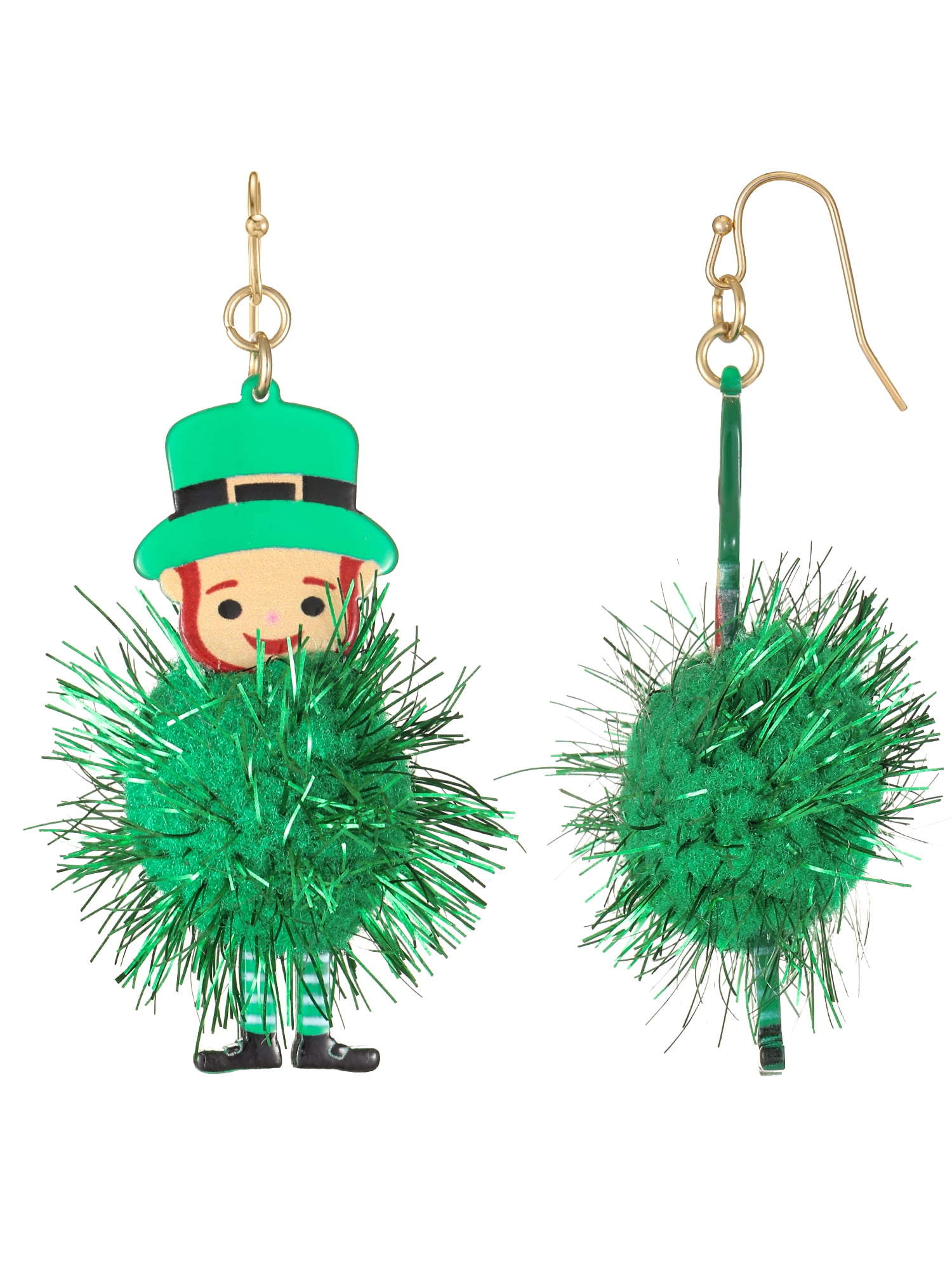 Way to Celebrate St. Patrick's Day Leprechaun Pom Earrings, 1 Pair