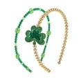 thumbnail image 1 of Way to Celebrate St. Patrick's Day Motif Bead Headbands, 2 Pieces, 1 of 4