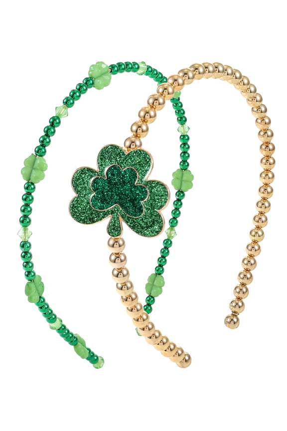 St. Patrick's Day Motif Bead Headbands, 2 Pieces