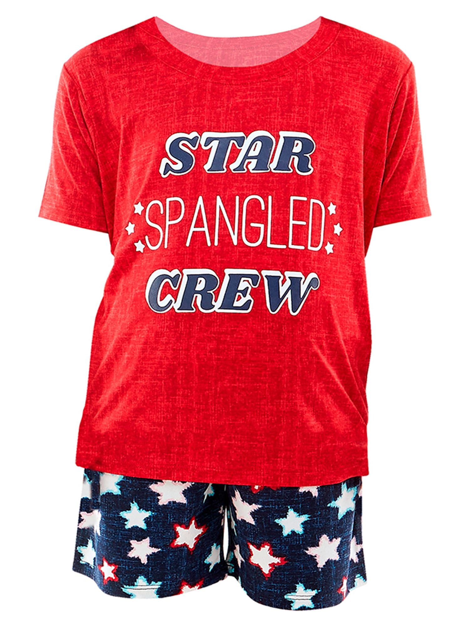 Way to Celebrate Star Spangled Family Sleep PJ Set- Kid