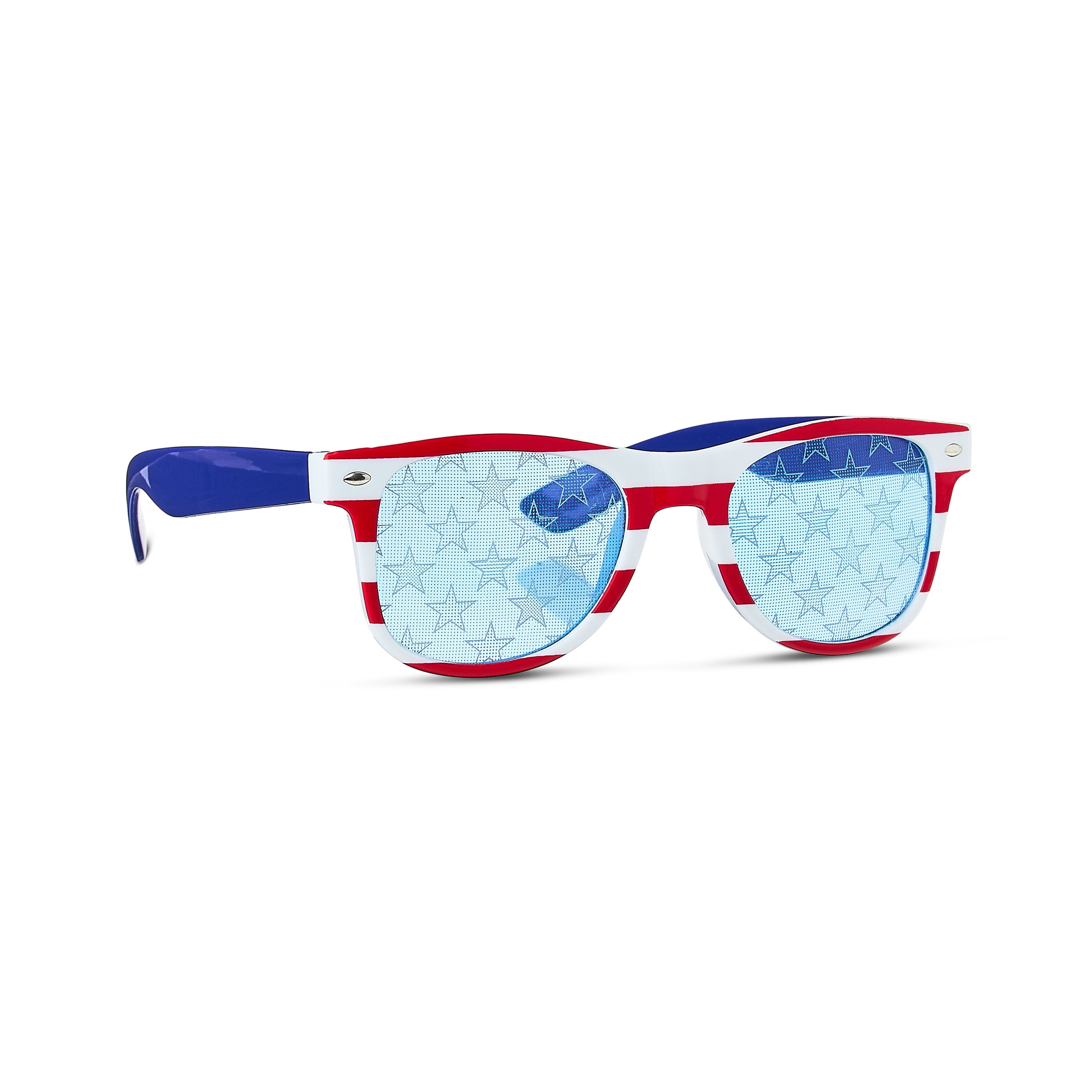 4th of July Stars and Stripes Glasses, Red/White/Blue, by Way To Celebrate
