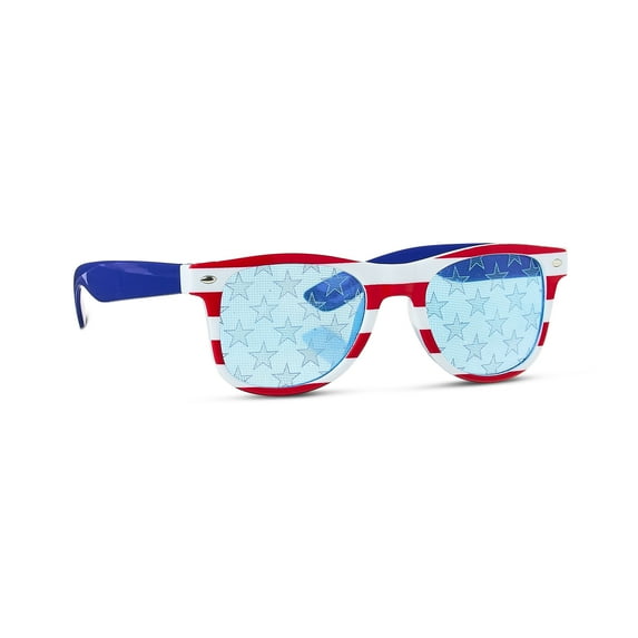 4th of July Stars and Stripes Glasses, Red/White/Blue, by Way To Celebrate