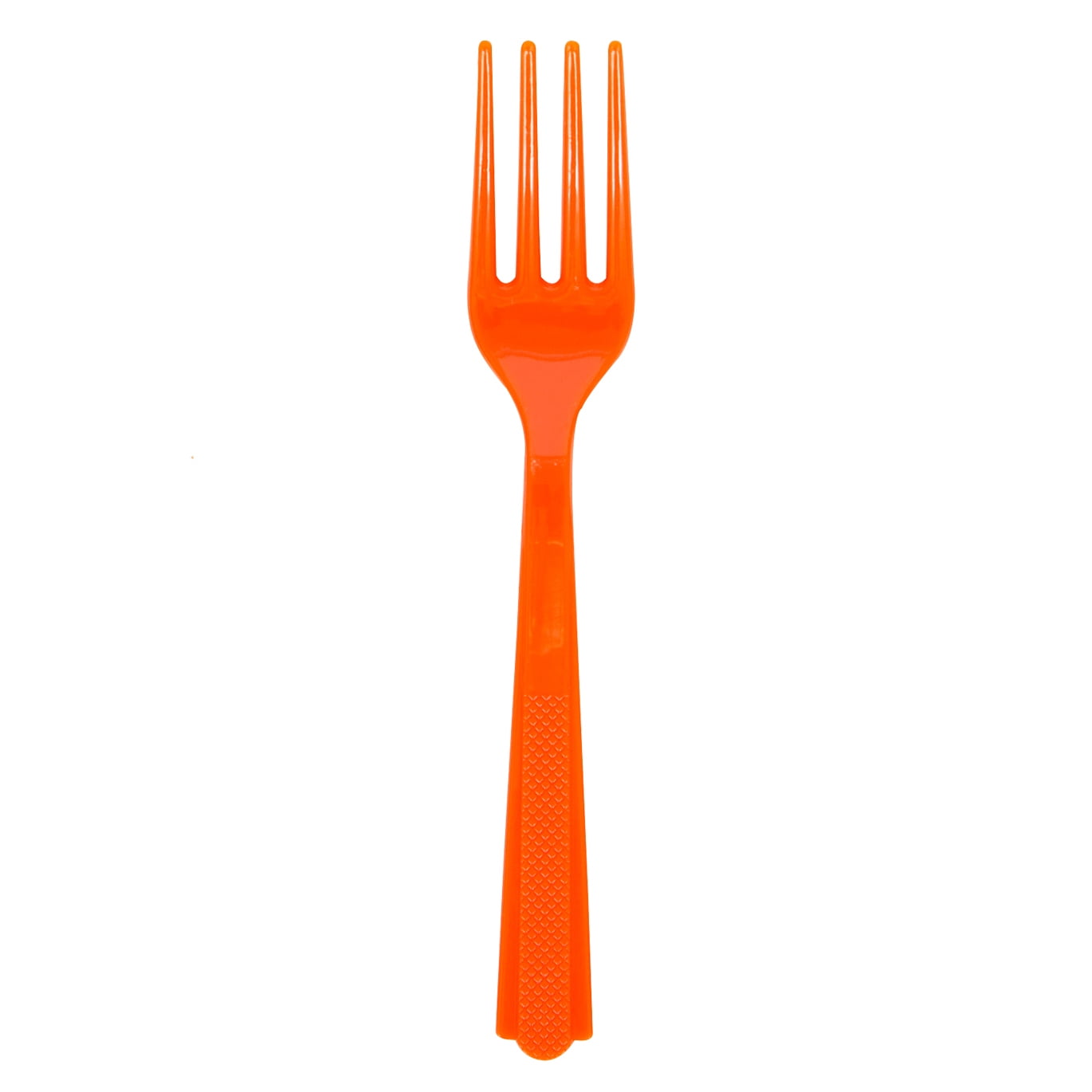 24CT Orange Disposable Plastic Forks by Way To Celebrate