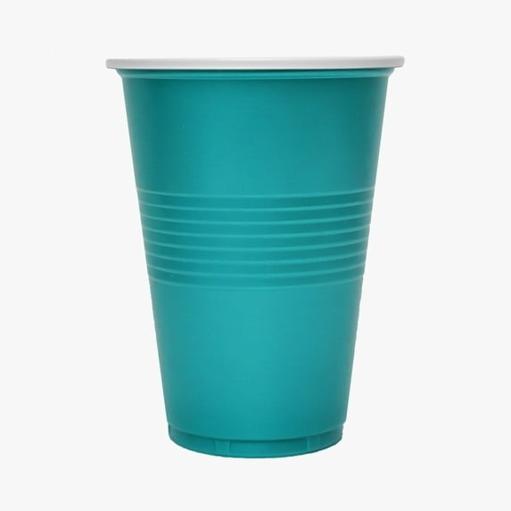 Way to Celebrate! Teal Disposable Plastic 16 fl oz Cups, 18ct