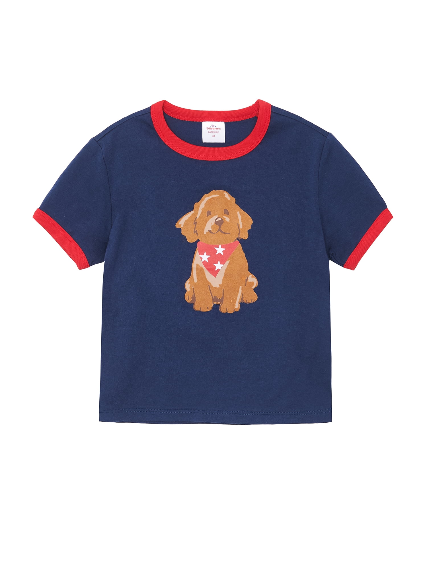 Way to Celebrate Toddler Patriotic Americana Americana Short Sleeve Tee, Sizes 12M-5T