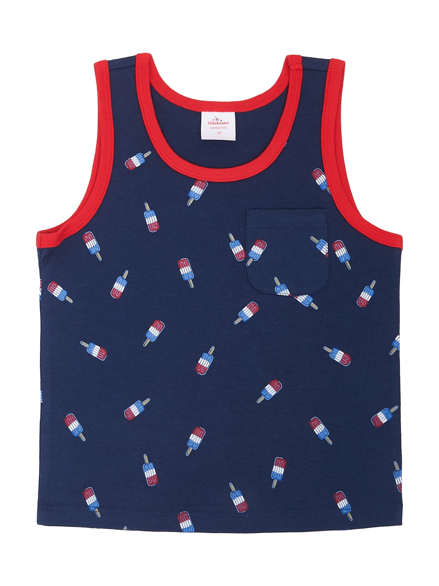 Way to Celebrate Toddler Boy Patriotic Americana Americana Tank, Sizes 12M-5T