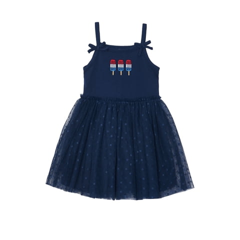 Way to Celebrate Toddler Girl Patriotic Americana Americana Tutu Dress, Sizes 12M-5T